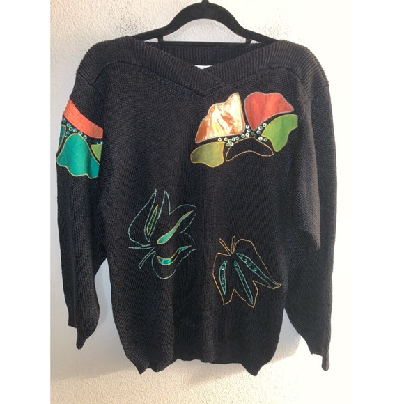 Vintage Louis London Embroidered Sweater - Picture 1 of 5